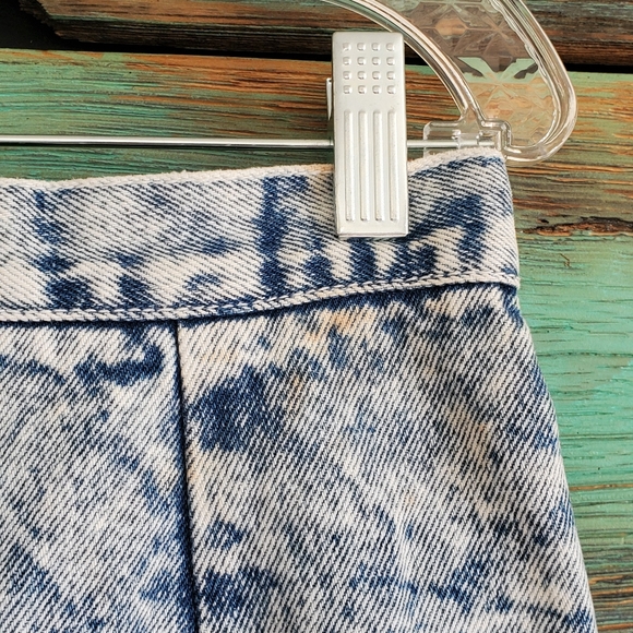 VINTAGE PARIS BLUES ACID WASH SKIRT - Picture 11 of 12